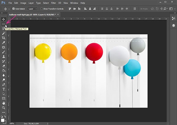 Single Row Marquee Tool 