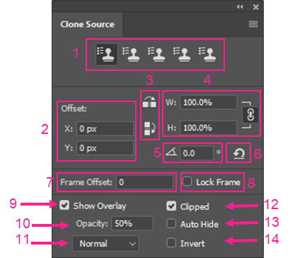 پنل clone source