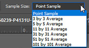 منوی کشویی Sample Size